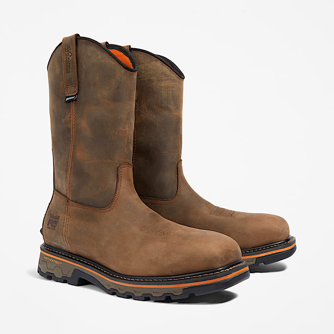 Mens True Grit Pull On Composite Toe Waterproof Work Boot TBL Turkish Coffee Brown ALT4