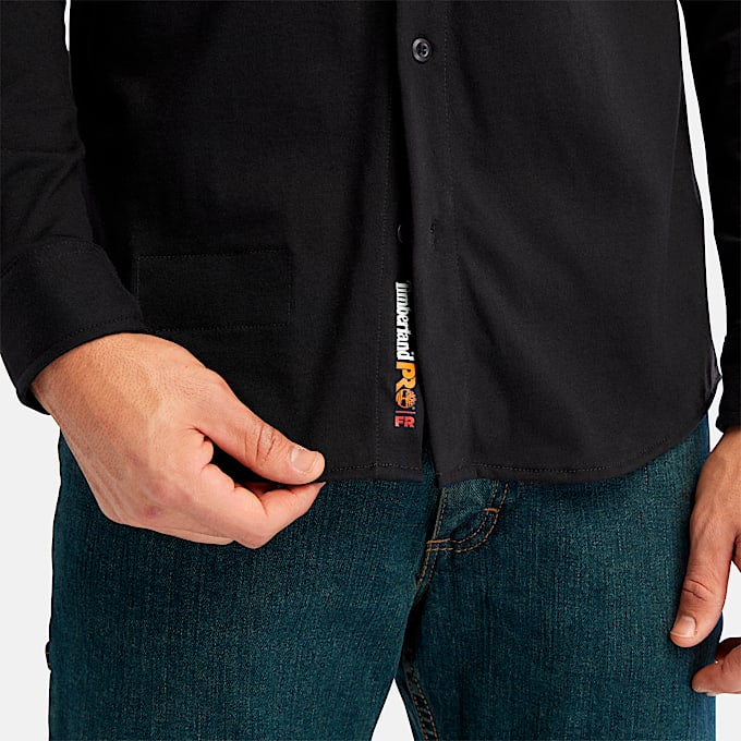 Camisa ignfuga de algodn Timberland PRO para hombre TBL Negro ALT4