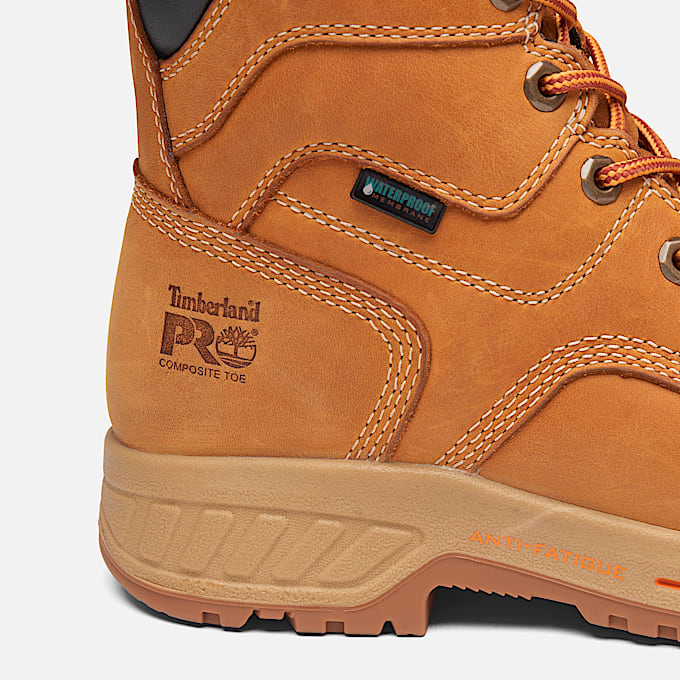 Womens Timberland PRO Endurance HD 8Inch Waterproof CompToe Work Boot TBL Wheat ALT7