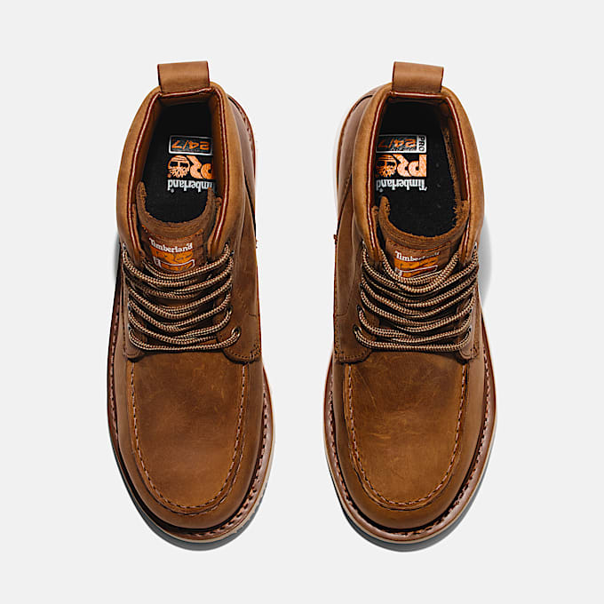 Mens Wedge 6 inch Work Boot TBL Coconut Brown ALT2