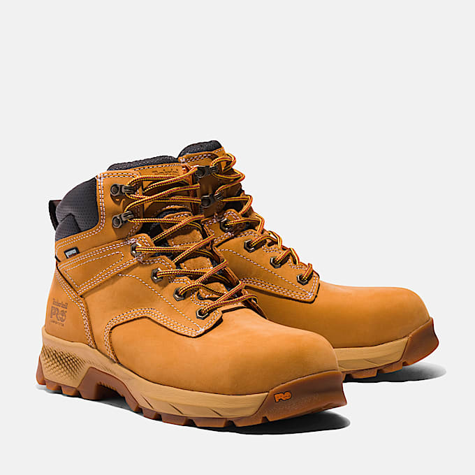 Mens Timberland PRO TiTAN EV 6 Waterproof CompToe Work Boot TBL Wheat ALT4