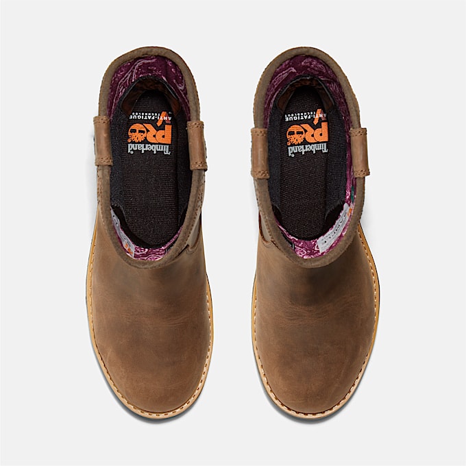 Womens Ashlar Pull On Alloy Toe Waterproof Work Boot TBL Turkish Coffee Brown ALT2