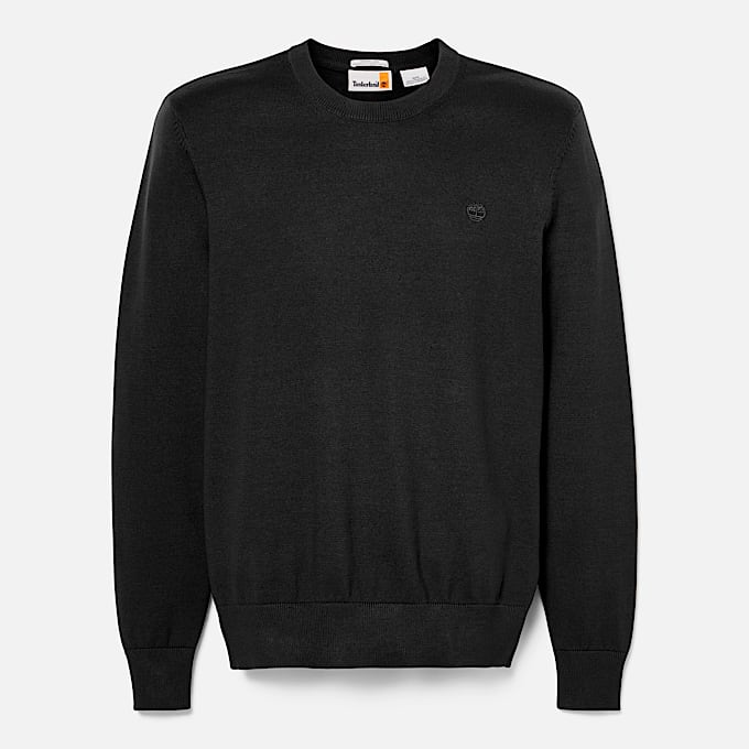 Mens Johns River Cotton Crewneck Sweater TBL Black ALT10