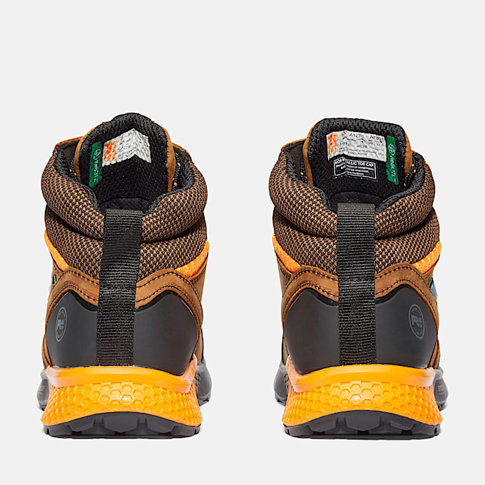 Mens Reaxion Composite Toe Waterproof Work Sneaker TBL BrownOrange ALT5