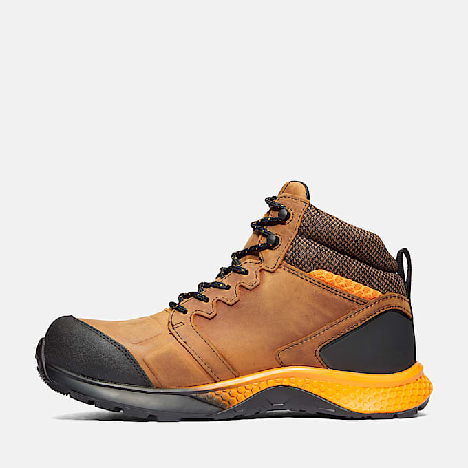Mens Reaxion Composite Toe Waterproof Work Sneaker TBL BrownOrange ALT6