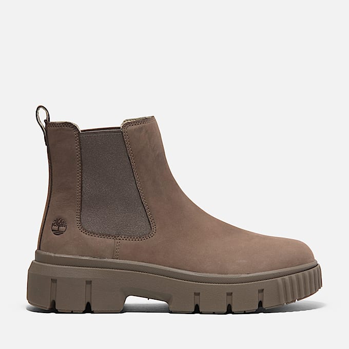 Botas Greyfield Mid Chelsea para mujer TBL Nobuk marrn HERO