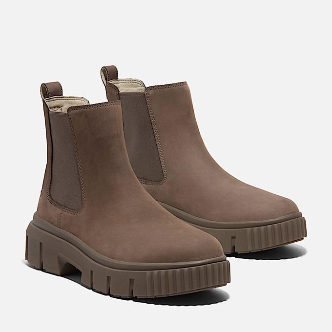 Botas Greyfield Mid Chelsea para mujer TBL Nobuk marrn ALT4
