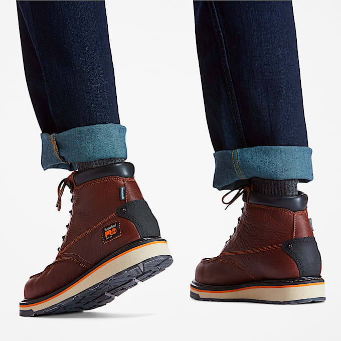 Mens Gridworks 6 Waterproof Work Boot TBL Rancher Brown ALT9