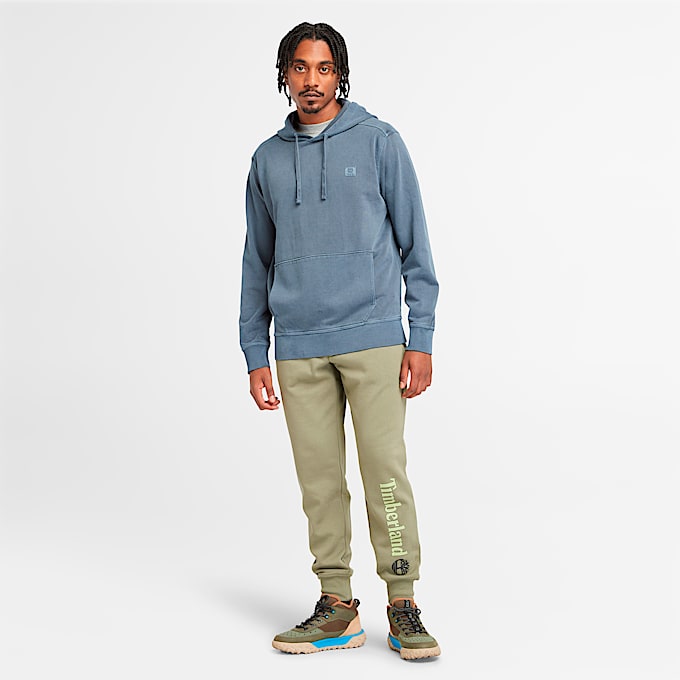 T-shirt teint en pièce pour hommes