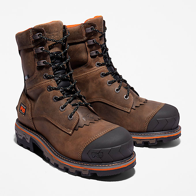 Mens Boondock HD Logger Composite Toe Waterproof Work Boot TBL Turkish Coffee Brown ALT4