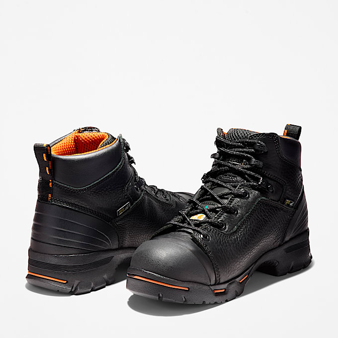 Mens Timberland PRO Endurance 6 Steel Toe Waterproof Work Boot TBL Black ALT5