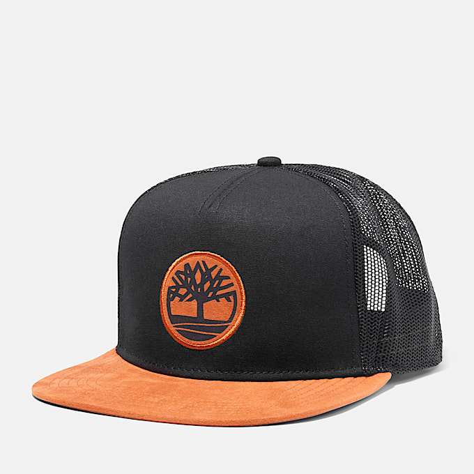 Trucker Hat w/Faux Suede Brim - 1