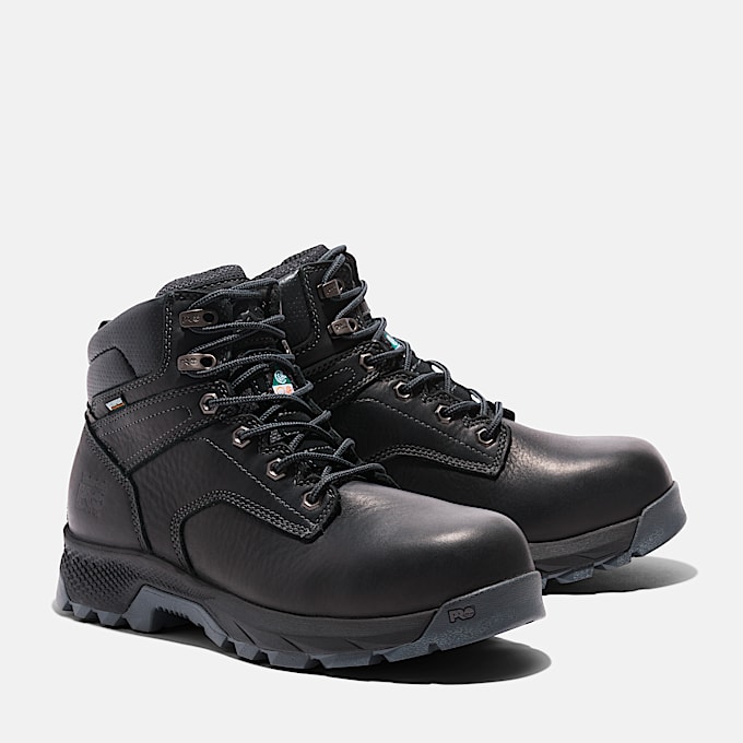 Mens Timberland PRO TiTAN EV 6 Waterproof CompToe Work Boot TBL Black ALT4