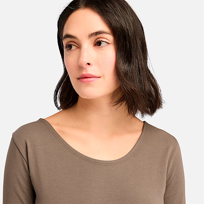 Womens Slim Fit LongSleeve TShirt TBL Chocolate Chip ALT2