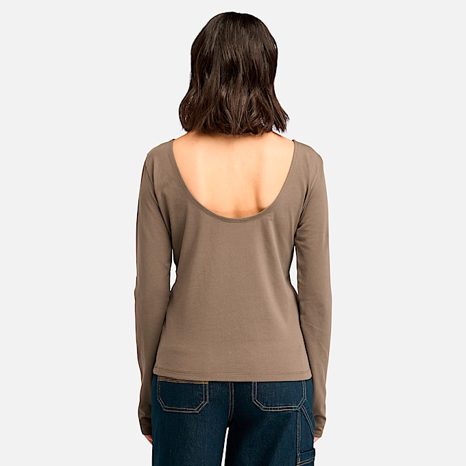 Womens Slim Fit LongSleeve TShirt TBL Chocolate Chip ALT9