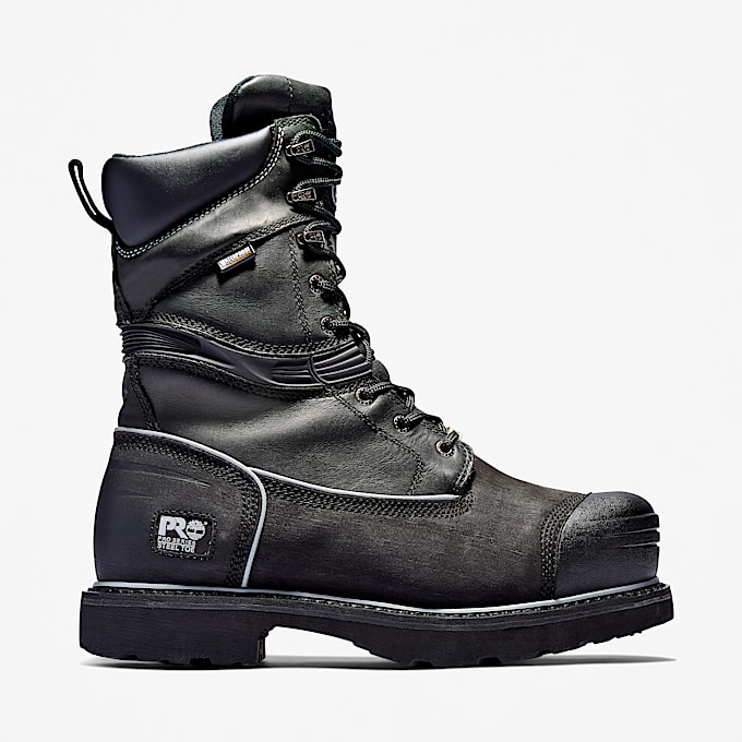 Mens Gravel Pit Met Guard Steel Toe Waterproof Work Boot TBL Black HERO