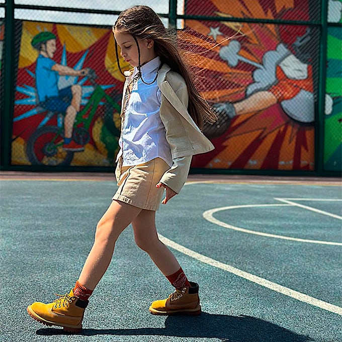 Youth Timberland Premium 6Inch Waterproof Boot TBL Wheat Nubuck ALT11