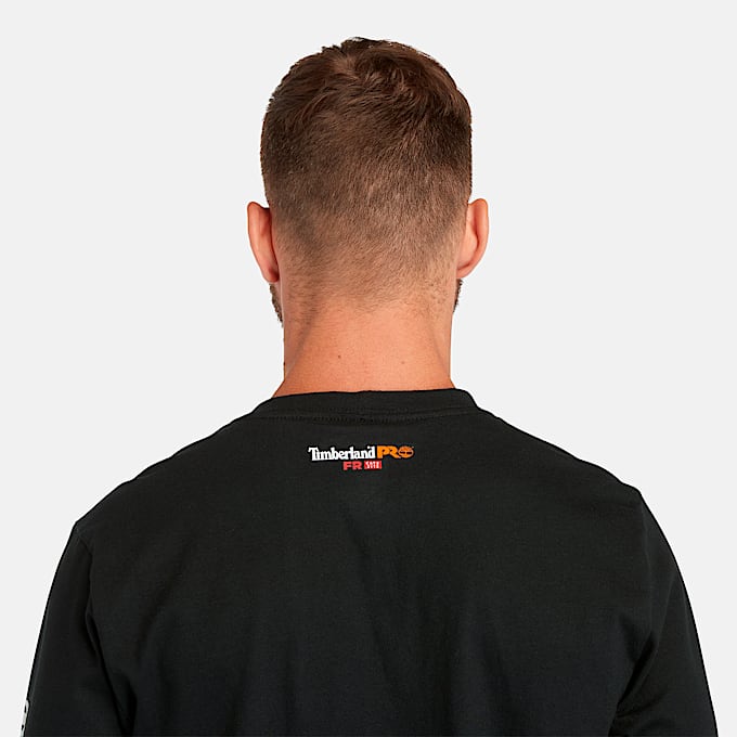 Mens Timberland PRO Cotton Core FlameResistant LongSleeve TShirt TBL Black ALT3