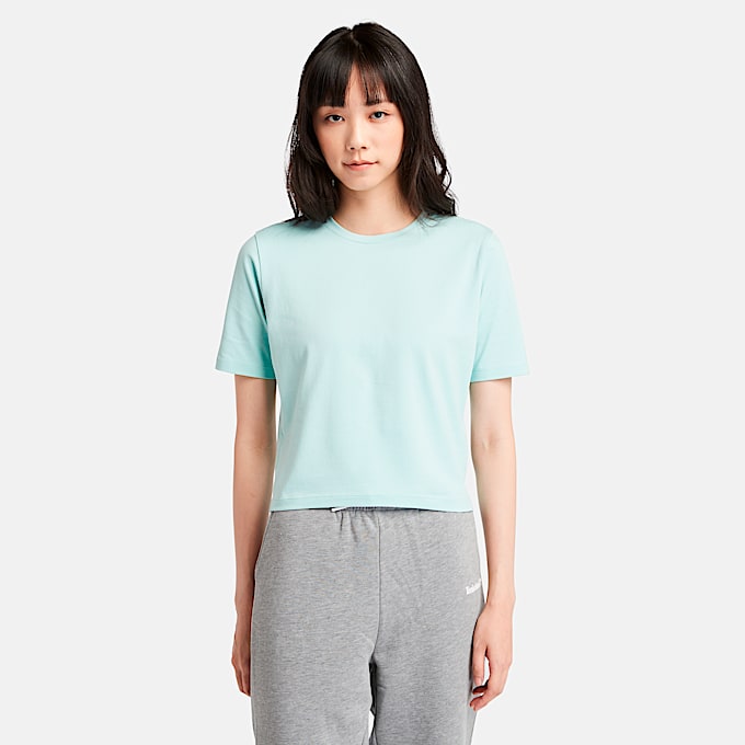 Womens Short Sleeve Baby TShirt TBL Eggshell Blue HERO