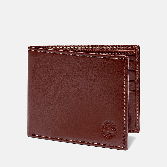 Mens Milled Leather Bifold Wallet TBL Brown HERO