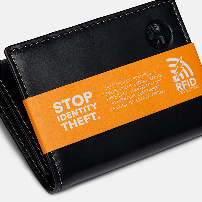 Mens Smooth Leather Trifold Wallet TBL Black ALT2