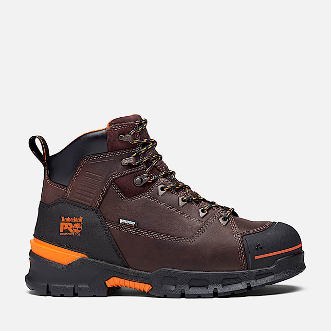 Mens Timberland PRO Endurance EV 6 Waterproof CompToe Work Boot TBL Brown Coffee HERO