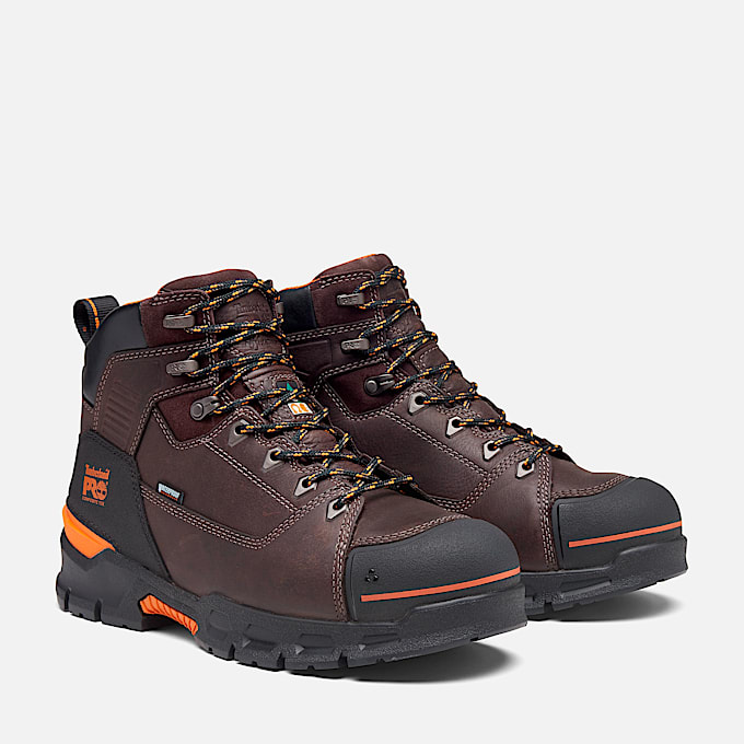 Mens Timberland PRO Endurance EV 6 Waterproof CompToe Work Boot TBL Brown Coffee ALT4
