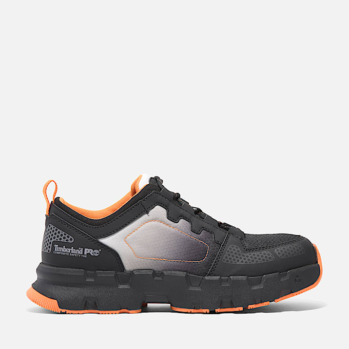 Chaussure de travail Timberland PRO Powertrain EV embout en composite pour hommes TBL NoirGris HERO
