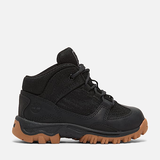 Toddler Mt Maddsen Waterproof Mid Hiking Boot TBL Black FullGrain HERO