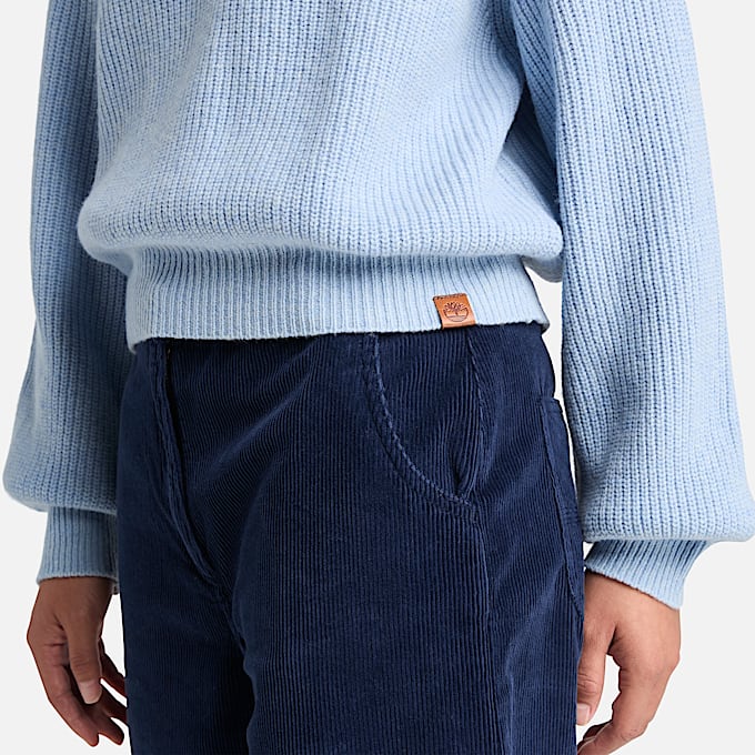 Womens Wool Blend Crew Sweater TBL Ice Blue ALT2