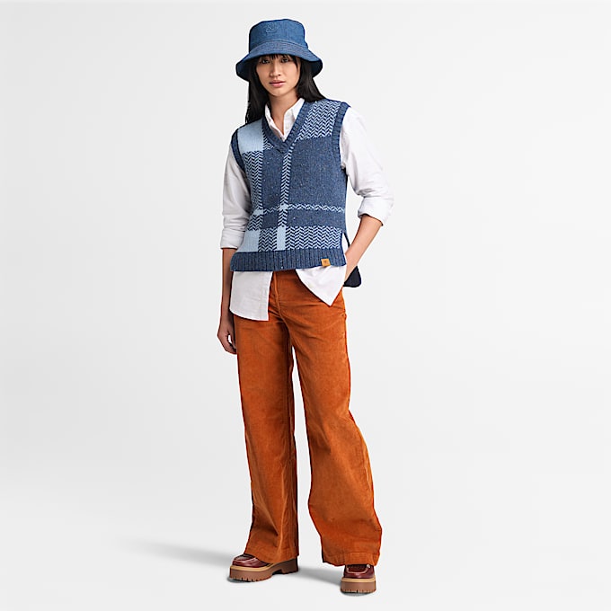Womens Wool Blend Vest TBL Light Blue ALT1
