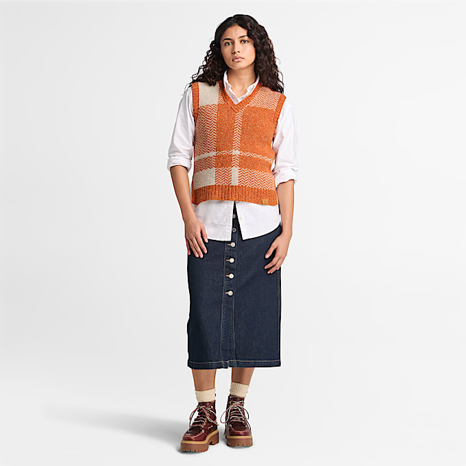 Chaleco Wool Blend para mujer TBL Naranja ALT1