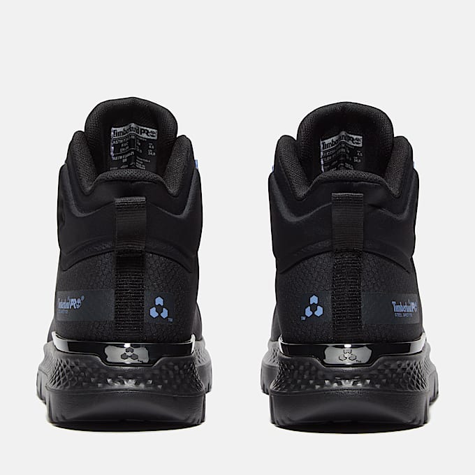 Womens Intercept Mid CSA Steel Toe Work Sneaker TBL Black Ripstop Nylon ALT5