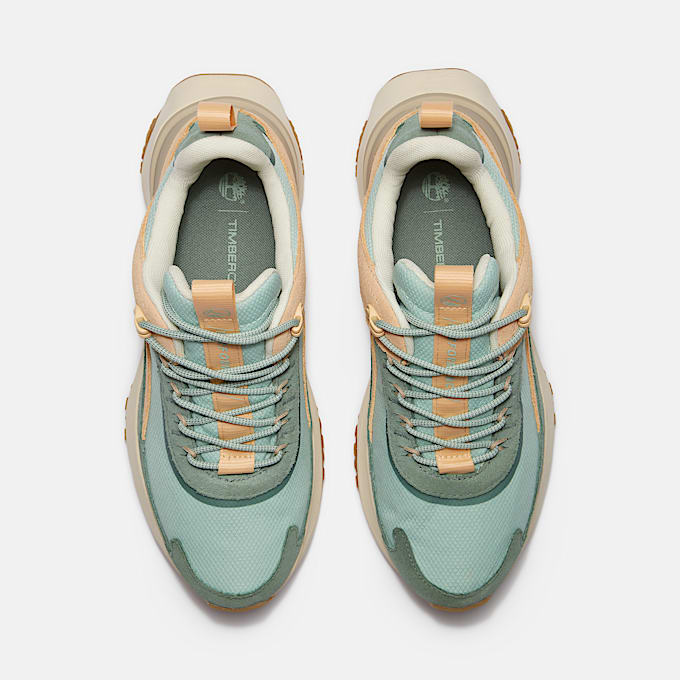 Womens Motion Access Low LaceUp Waterproof Sneaker TBL Light Green Mesh ALT2