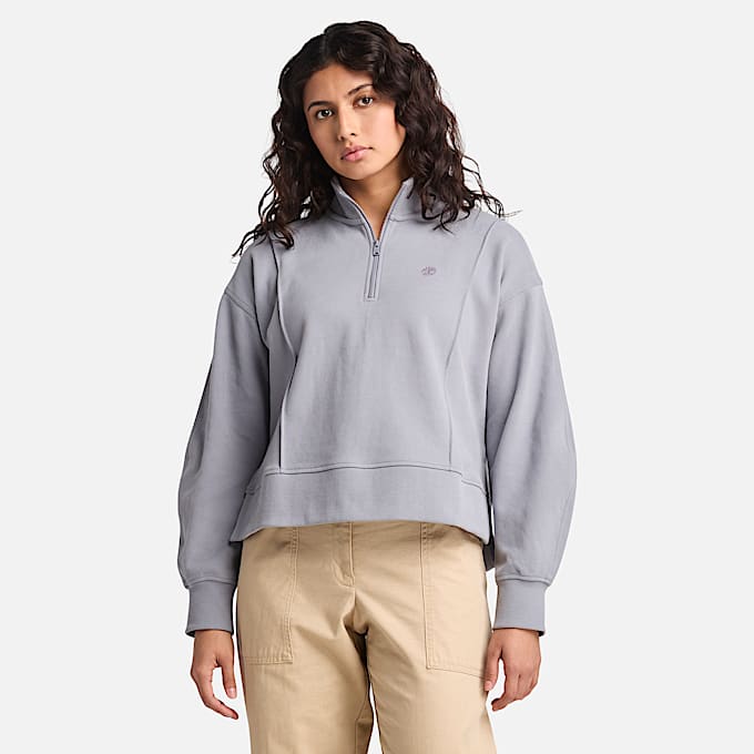 Womens Lush QuarterZip Sweatshirt TBL Quicksilver HERO