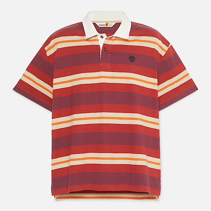 Men's Short-Sleeve Striped Rugby Polo