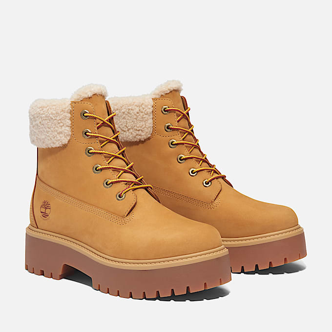 Womens Stone Street Mid Warm Lined Waterproof Boot TBL Wheat Nubuck ALT4