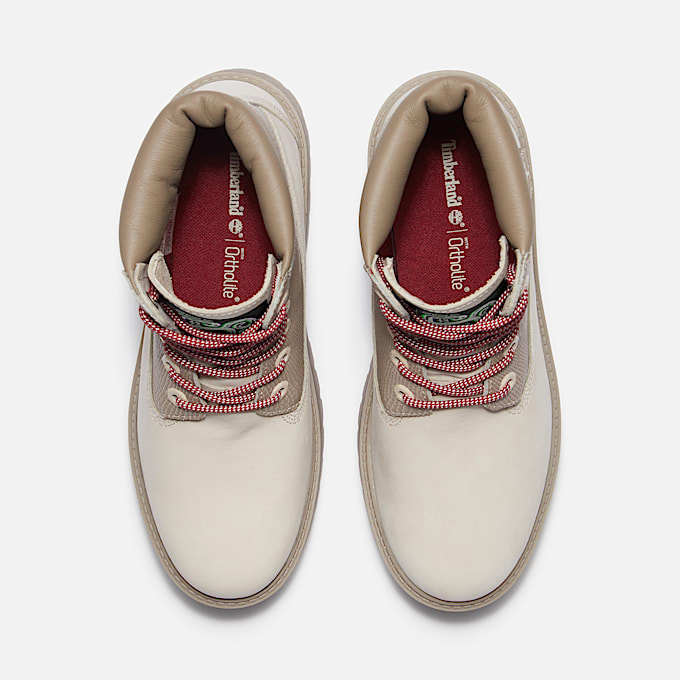 Womens Year of the Snake Stone Street 6Inch Waterproof Platform Boot TBL White Nubuck ALT2