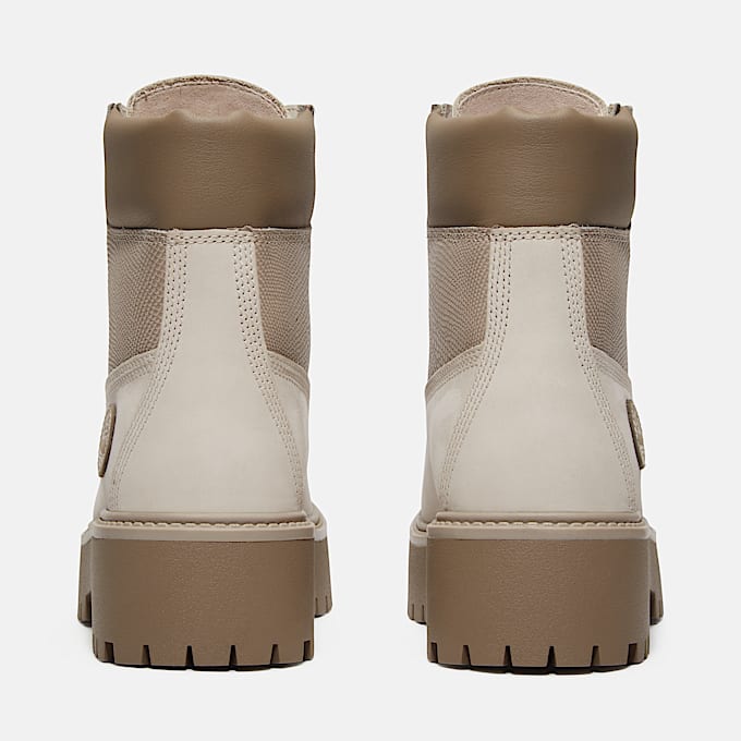 Womens Year of the Snake Stone Street 6Inch Waterproof Platform Boot TBL White Nubuck ALT5