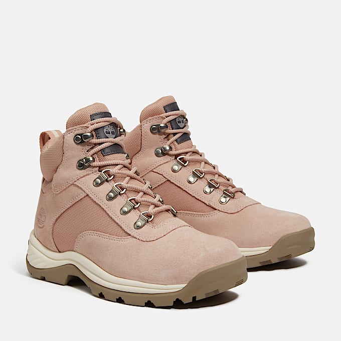 Womens White Ledge Waterproof Hiking Boot TBL Light Beige SuedeMedium Grey ALT4