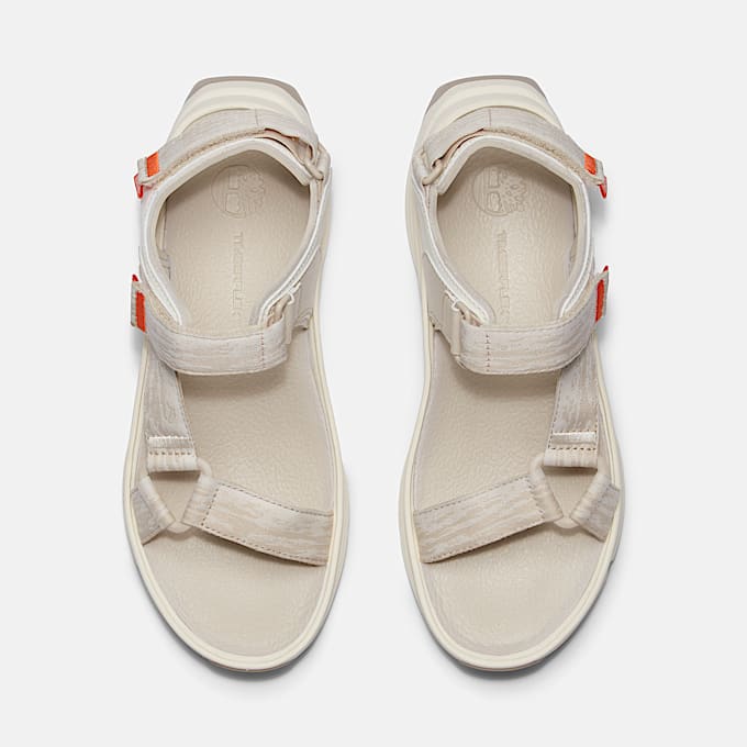Womens Motion Dune Backstrap Sandal TBL White Webbing ALT2
