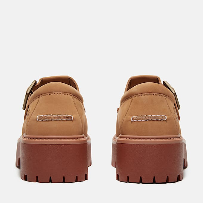 Womens Stone Street Platform Buckle Shoe TBL Medium Beige Nubuck ALT5