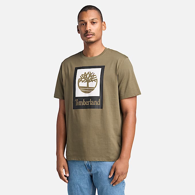 Square Stack Logo ShortSleeve TShirt TBL Leaf Green HERO