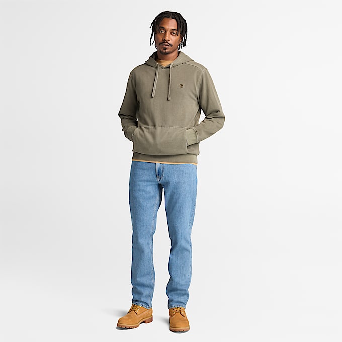 Mens Merrymack River Garment Dye Hoodie TBL Leaf Green ALT1