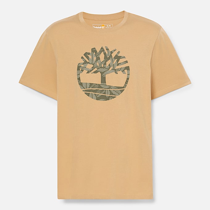 Mens Northwood Floral Tree Logo ShortSleeve TShirt TBL Light Wheat ALT10