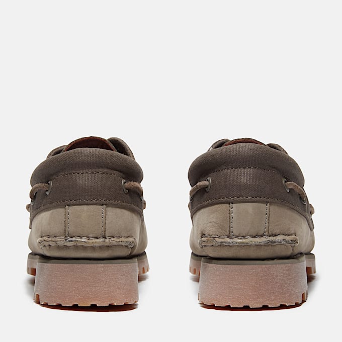 Mens Timberland Authentics 3Eye Boat Shoe TBL Olive Nubuck ALT5