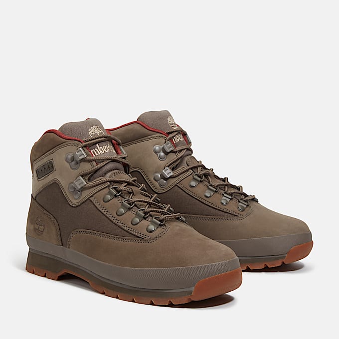 Mens Euro Hiker Leather Boot TBL Olive Nubuck ALT4