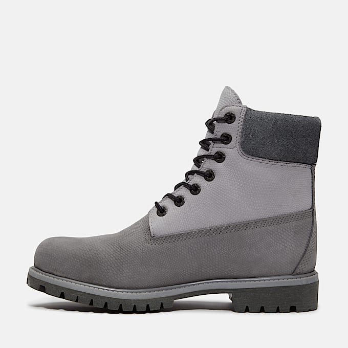 Mens Timberland Premium 6Inch Waterproof Boot TBL Medium Grey Nubuck ALT6
