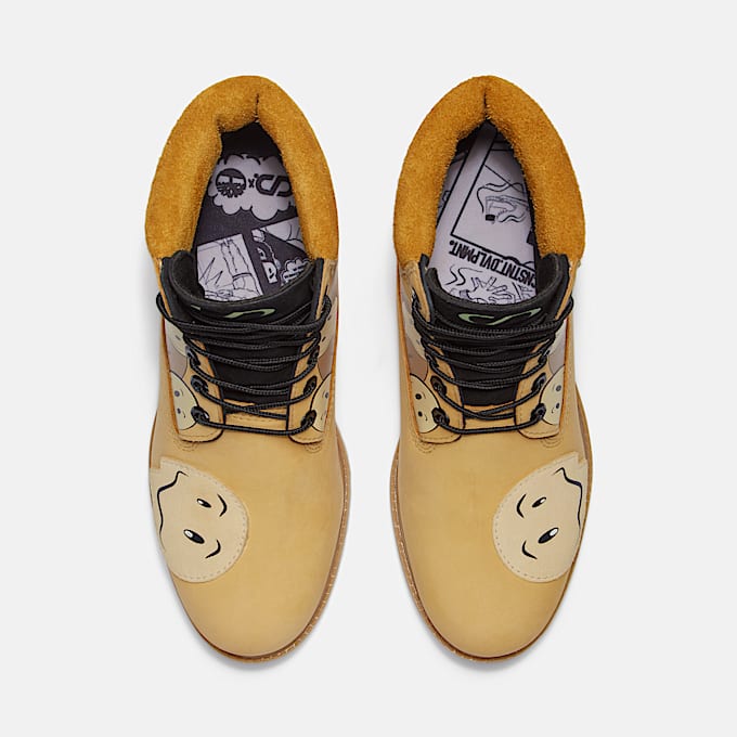 Mens Timberland Shades of Happiness Premium 6Inch Waterproof Boot TBL Wheat Happy Face Print ALT2