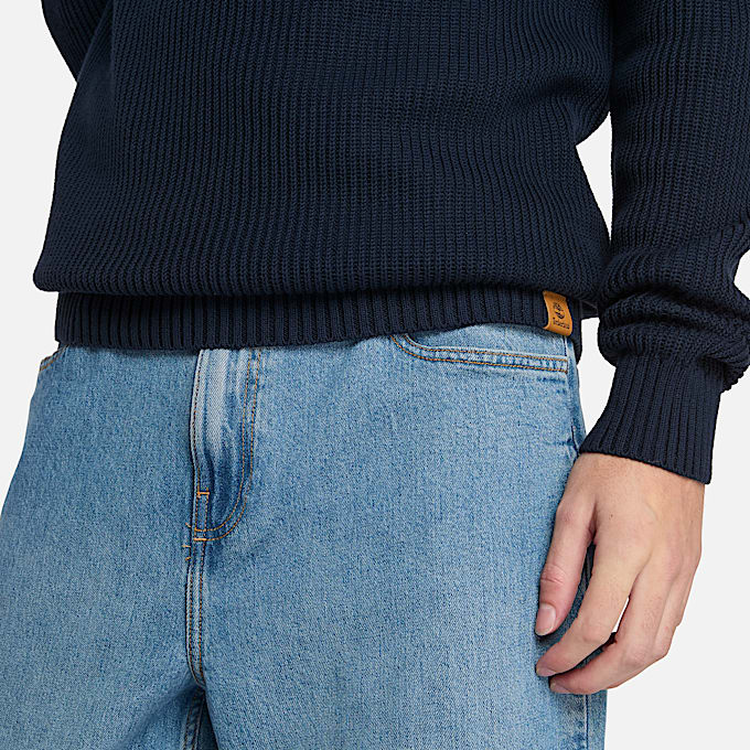 Men's Raglan Sleeve Ribbed Sweater